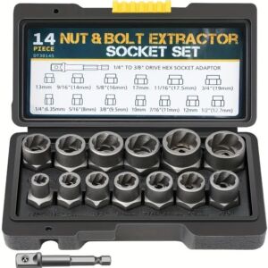 Vastakierrehylsysarja 3/8'' 6-19mm 14-osaa