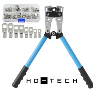 Kaapelikenkä puristuspihdit 6-50mm² + Kaapelikengät 60kpl HD-TECH
