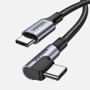 USB-C , USB-C kaapeli 90° liittimellä PD 100w / 5A Ugreen