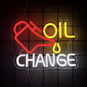 NEON kyltti Öljynvaihto Oil Change