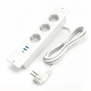 Upotettava pistorasia 3-paikkaa + USB & USB-C
