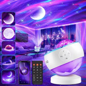 Aurora Galaxy LED-revontuli - ja tähtitaivas projektori BT-kaiuttimella